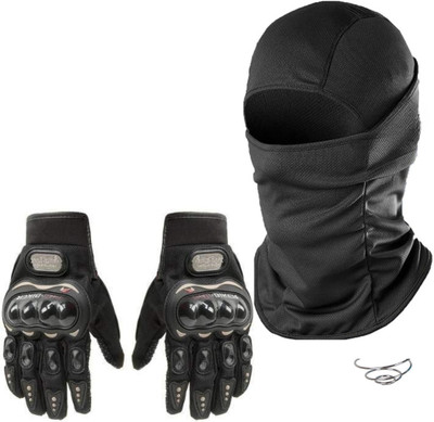 jydf Full Finger Bike Riding Gloves with Touch Screen Full Face Mask Riding Gloves(Black)
