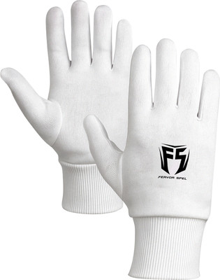 Fervor Spel Cotton Cricket Batting Inner Gloves(White)