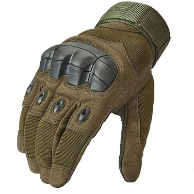 Adventure hut Tactical Military Hard Soft Army Combat Riding Gloves(Green)