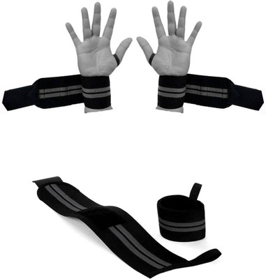 VELLY FIVE Mens&Womens (GREY)__ WRISTBAND Gym & Fitness Gloves(Grey, Black)