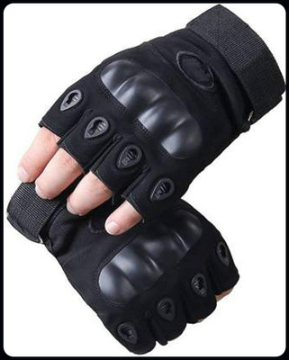 JAI SHRI Half Finger Anti-Slip Gloves for Men & Women_ Driving Gloves(Black)