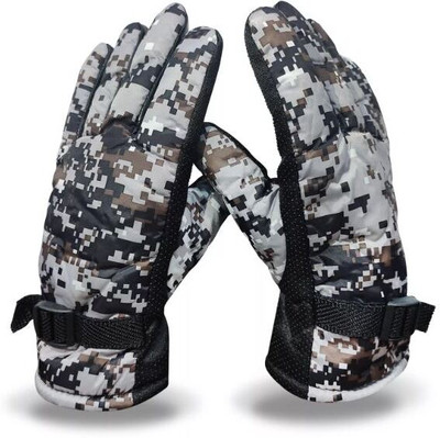 DreamPalace India Warm Snow and Wind Proof Winter Gloves for Men Protective Warm Hand Riding Riding Gloves(Grey)