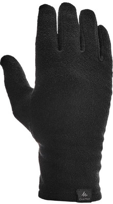 KRISSDIL FORCLAZ Mountain Trekking Recycled Polyester Liner Gloves 100 Black Climbing Gloves(Black)