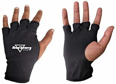 HeadTurners Limited Edition Finger Cut Fielding, Catching, Batting Inners Glove- Set of 2 Inner Gloves(Black)