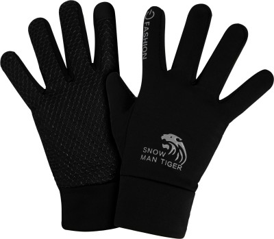 zaysoo Protective Touchscreen Racing, Riding Gloves Riding Gloves(Black)