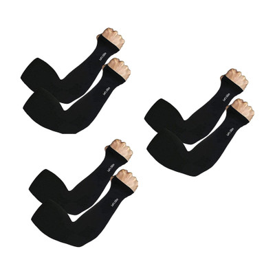 NJ FITTO lets slim cool summer sports sleeves for men and women for driving and riding Cycling Gloves(Black-3)