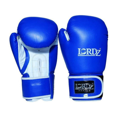 Lordz Competition Boxing,Fight Gloves Top Grade Leather Boxing Gloves(Blue)
