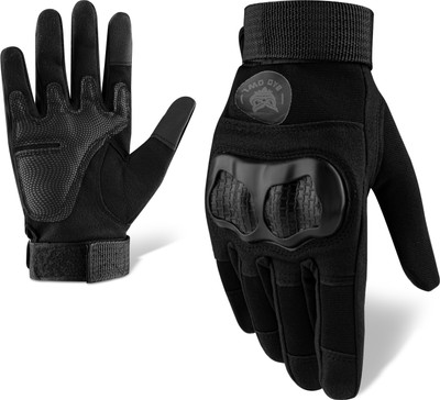 BAD OWL GRIPTOR Knuckle Protection Riding Gloves(Black)