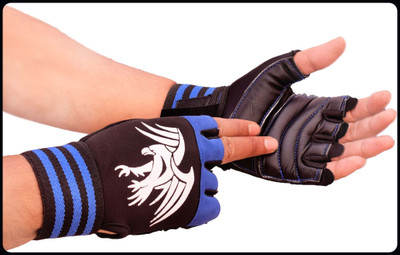MINESFIT Gym And Riding Gloves_ Gym & Fitness Gloves(Blue)