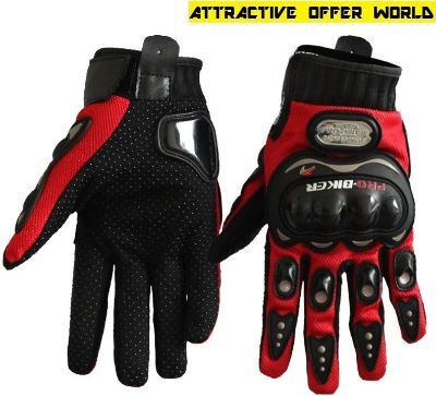 meenu arts Premium Pro Biker Riding Gloves_928 Riding Gloves(Red)