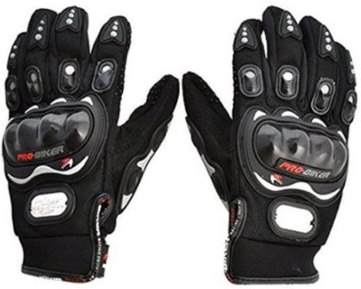 meenu arts Premium Pro Biker Riding Gloves_24 Riding Gloves(Black)