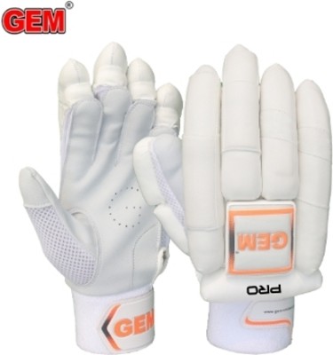 GEMSPORTS GEM Pro Cricket Batting Gloves Right & Left Handed Lightweight Batting Gloves(White, Orange)