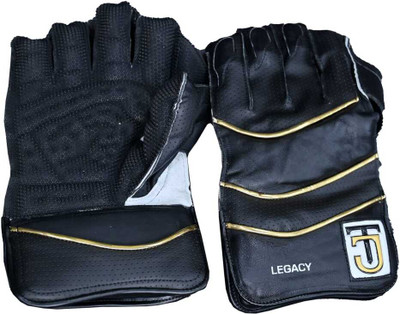 taj sports LEGACY FULL LEATHER Wicket Keeping Gloves(Black)