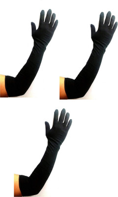 HOUSE OF COMMON Lovely Women's Cotton Full Hand Gloves for Sun Protection Bike Riding Pack Of 3 Driving Gloves(Multicolor)
