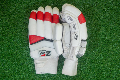zenac sports KING RED Batting Gloves(white & RED)