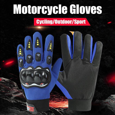 VOYARGE Full Finger Gloves Warm Gloves Fashionable Racing Gloves-X35 Riding Gloves(Blue)