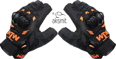 aksmit Riding Gear RGB568N380 Riding Gloves(Black, Orange)