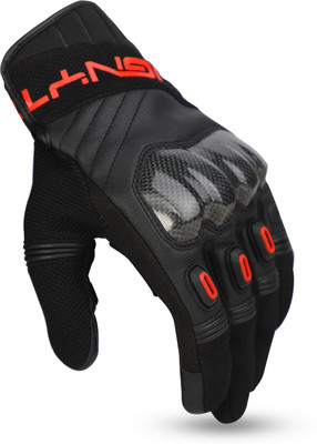 Ignyte Carbon Full Finger Bike Riding Gloves with Touch Screen Sensitivity Riding Gloves(Red)