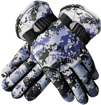 Atipriya POLYESTER WINTER GLOVES-(FREE) BLUE- 1PAIR(A) Riding Gloves(Blue)