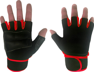 rk son Lycra Weight Lifting Palm SupportPNEWFOR RIDER Driving Gloves(Red)
