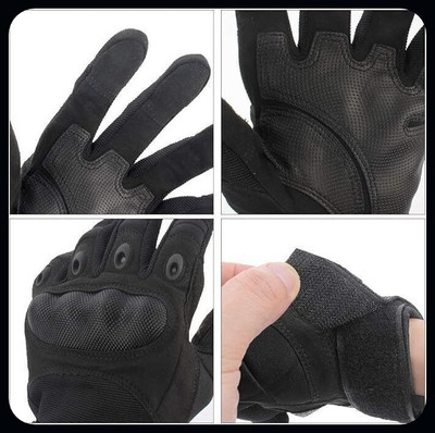 JAI SHRI Full Finger Tactical Bike Hand Gloves for Bikes_ Driving Gloves(Black)