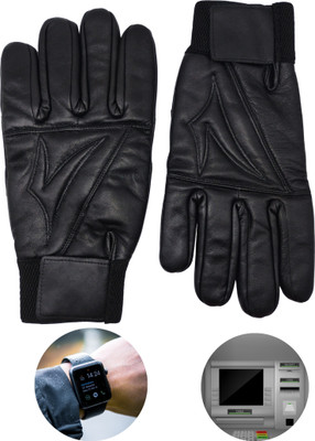 CTC CREATION Smart Touch Gloves – Warm, Trendy & Functional Riding Gloves(Black)