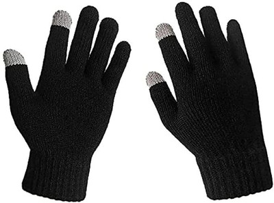 trakoz MOBILE TOUCH SCREEN GLOVES Driving Gloves(Black)