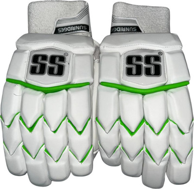 SVS SS Premium Cricket Batting Gloves(White & Green)