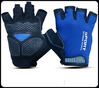 JAI SHRI Half-finger Gloves Gym & Fitness Gloves_ Gym & Fitness Gloves(Blue)