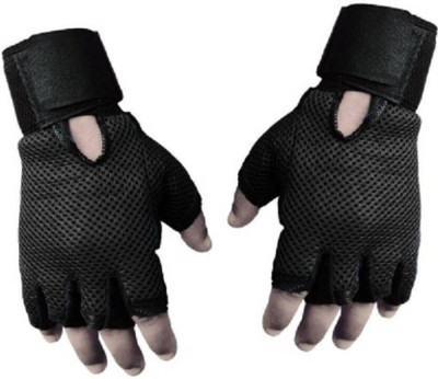 RKSON GGGONEX Heavy Leather NettedSo Riding Gloves(Black)