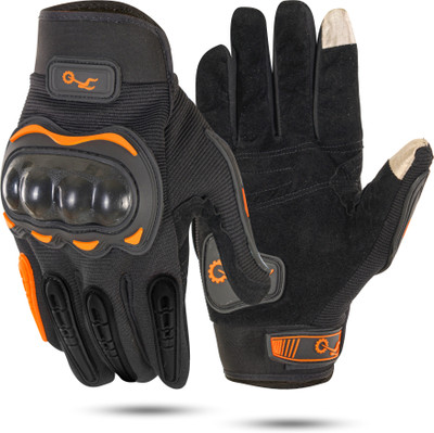 BikesNGears BNG Street Riding Gloves(Black, Orange)