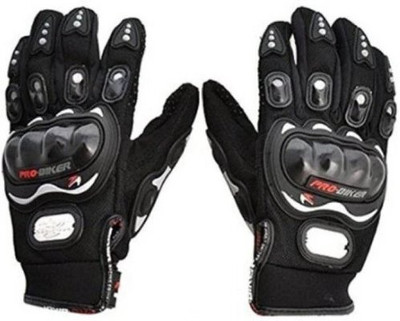 meenu arts Premium Pro Biker Riding Gloves_31 Driving Gloves(Black)