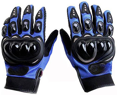 SHIFTER BIKE RIDING RIDER GLOVES FULL FINGERED MOTORCYCLE BIKE WITH HARD RACING Riding Gloves(Blue)