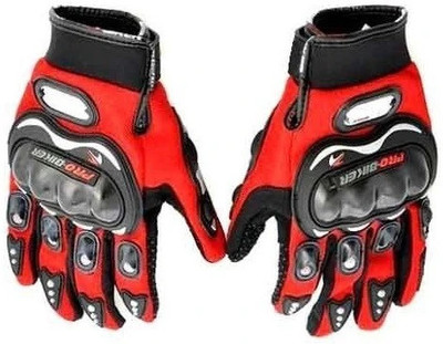 meenu arts Premium Pro Biker Riding Gloves_312 Riding Gloves(Red)