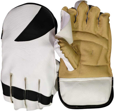 AZAD SPORTS GALLERY WEEKET-KEEPING GLOVES FOR BEGINNERS (TENNICE BALL) Wicket Keeping Gloves(White, Black)