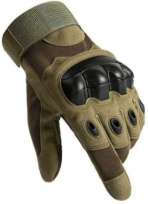 uRock Full-Finger Bike Riding Gloves TPR Knuckle Protection Tactical Hand Gloves Riding Gloves(Green)