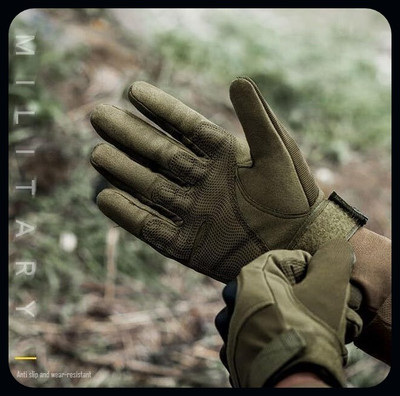 JAI SHRI Full Finger Military Green Motorbike Riding Winter Gloves Men_ Driving Gloves(Green)