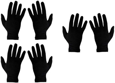 HOUSE OF COMMON Biking & Driving Dust & Sun Protection Half Gloves Pack Of 3 Driving Gloves(Black Half 3 Set-03)
