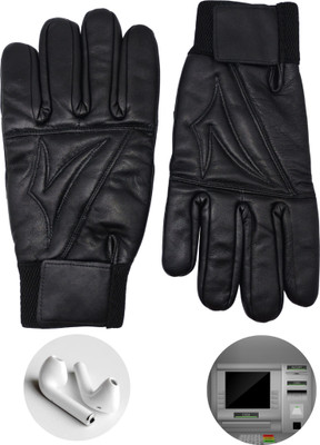 NV COLLECTION Cozy Touch Gloves for Winter Fashion Enthusiasts Riding Gloves(Black)