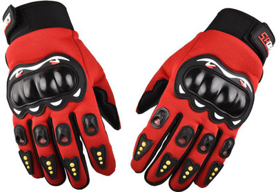 VOYARGE Men's Motorcycle Gloves Motocross Breathable Motorcycle Gloves-X30 Riding Gloves(Red)