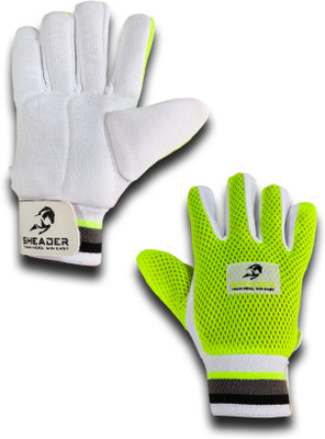 SHEADER Nexa X 1 Wicket Keeping/Tennis Cricket Inner Gloves with Air Smash Padded Wicket Keeping Gloves(Green)