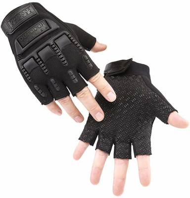 HOC Aadishwar Creations bikers Half riding Driving Gloves(Black)