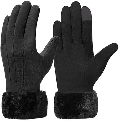 xlent mh in winter gloves Baseball Gloves(Black)