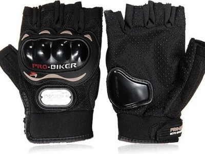 meenu arts Premium Pro Biker Riding Gloves_70 Riding Gloves(Black)