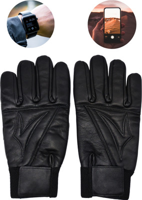 NV COLLECTION Elegant Touch Screen Gloves for Men and Women Riding Gloves(Black)