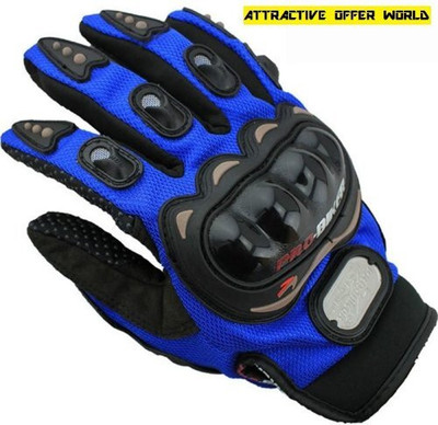 meenu arts Premium Pro Biker Riding Gloves_138 Riding Gloves(Blue)
