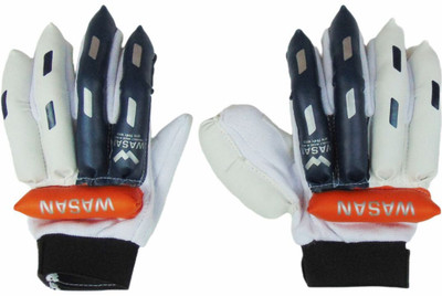 Wasan Polyvinyl Chloride Cricket Batting Gloves Small Boy (7-10 Years) Hockey Gloves(White)