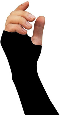 Adnate Nylon, Cotton Arm Sleeve For Men & Women(Free, Black)