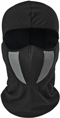 zaysoo Helmet Face Mask Full Cover Bike Riding Cotton Anti-Dust Protection Riding Gloves(Grey)