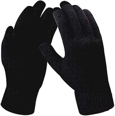 uRock Winter Warm, Touchscreen Thermal Woolen Gloves for Men and Women/Winter Gloves Riding Gloves(Black)